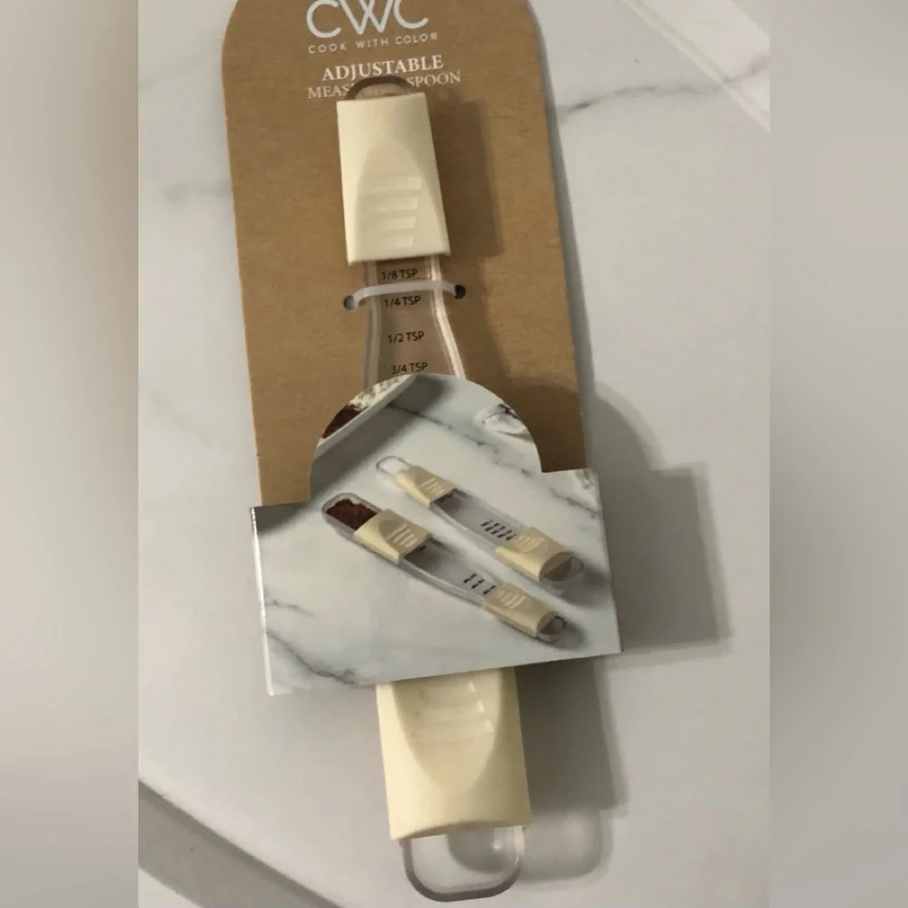 Cream adjustable Measuring Spoon